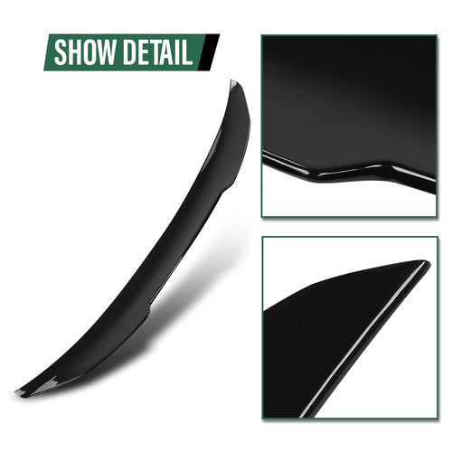 Solid Spare Fits 2021+ BMW G22 430i M440i & G82 M4 Glossy Black PSM Style Trunk Spoiler Wing