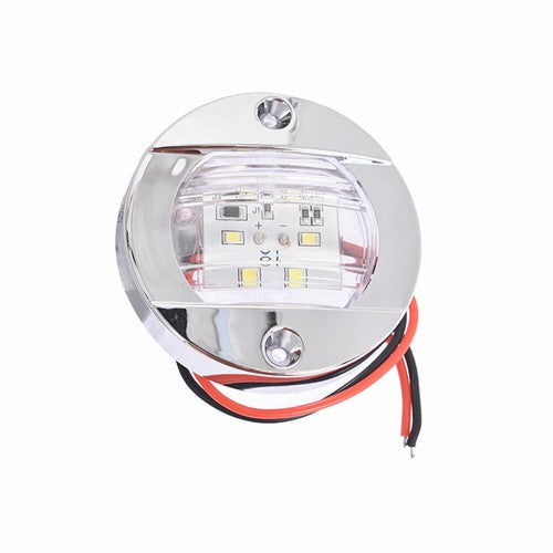 Solid Spare 2X Round 3" Marine Boat Stern Transom Lights White 6 LED Courtesy Cockpit Light