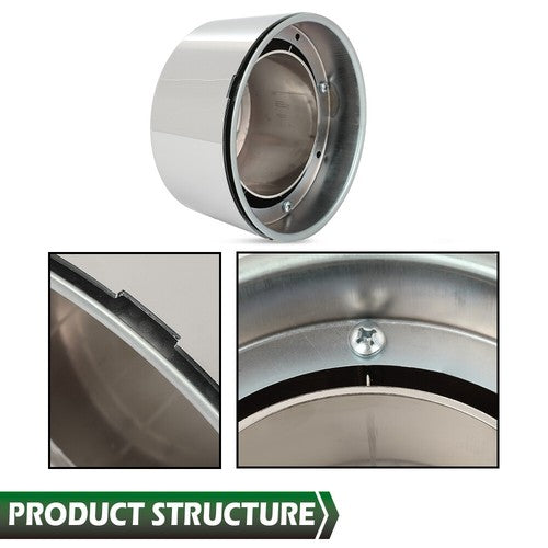 Solid Spare 4X 16 Inch Wheel Center Hub Caps Rim Nut Covers Fit For Ford Truck 8 Lug