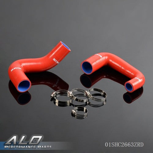 Solid Spare Fit For 03-07 Benz Smart Fortwo & Roadster Silicone Intercooler Hose Kit Red