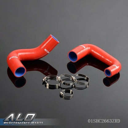 Solid Spare Fit For 03-07 Benz Smart Fortwo & Roadster Silicone Intercooler Hose Kit Red