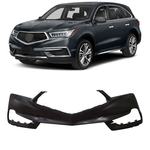 Solid Spare Fit For Acura MDX Plastic Primed Front Bumper Cover 2017 2018 2019 2020