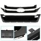 Solid Spare Fit 2011-2014 Ford Edge 3PCS Glossy Black ABS Front Bumper Grille Trim Molding
