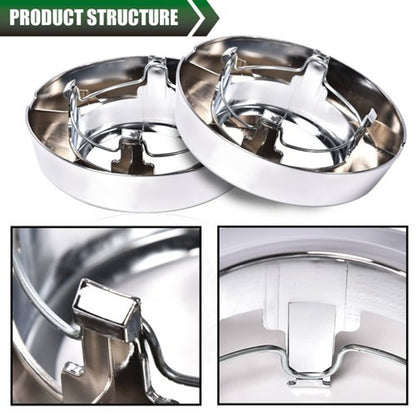 Solid Spare Fit For 94-97 Ford F250 F350 Super Duty Truck Front 4x4 Wheel Center Caps Set