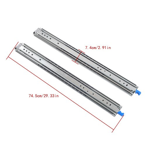 Solid Spare 1 Pair With Lock Heavy Duty Drawer Slides 28 Inch 500 Lbs Extension Rails Rail