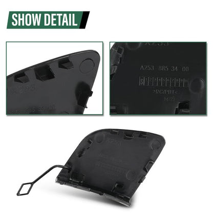 Solid Spare Fit For 2016-2018 Mercedes-Benz X253 GLC-Class Front Bumper Tow Hook Eye Cover