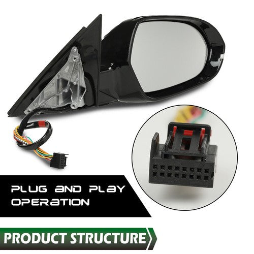 Solid Spare Side Mirror Fit For 2012-2018 Audi A6, A6 Quattro, S6 Passenger Right Side RH
