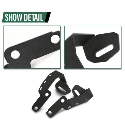 Solid Spare Fit For 07-21 Tundra/09-23 4Runner Hood Ditch Side LED Pod Lights Mount Brackets