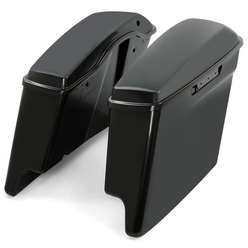 Solid Spare 5" Stretched Extended Hard Saddle bags For Harley Touring 14-24 Road King Glide