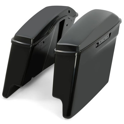 Solid Spare 5" Stretched Extended Hard Saddle bags For Harley Touring 14-24 Road King Glide