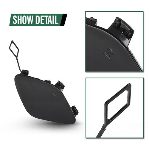 Solid Spare Fit For 15-18 Mercedes W205 C-Class Front Bumper Tow Hook Eye Cover A2058850324
