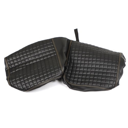 Solid Spare Black Golf Cart Diamond Seat Cover Kit For Club Car Precedent Seat Cushion US