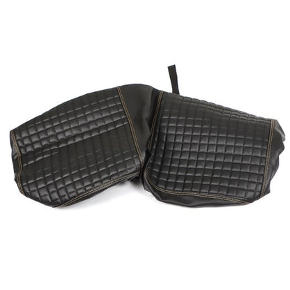 Solid Spare Black Golf Cart Diamond Seat Cover Kit For Club Car Precedent Seat Cushion US