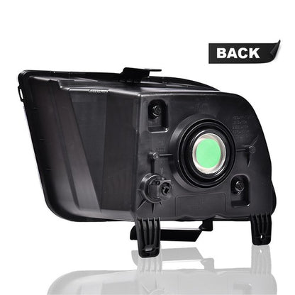 Solid Spare New Fit For 2005-2009 Ford Mustang Right Passenger Side Headlight Assembly Black