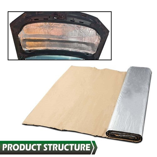Solid Spare Car Insulation Sound Deadening Heat Shield Thermal Noise Proof Mat 90" x 39"