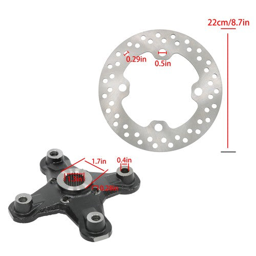 Solid Spare Front/Rear Wheel Hub & Brake Rotor For Can-Am Outlander 450 500 570 650 800 850