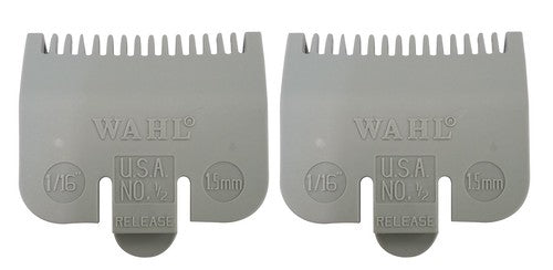 Solid Spare 2 Wahl Professional Color Coded Clipper Guide Comb Attachment #1/2, 1/16", 1.5mm