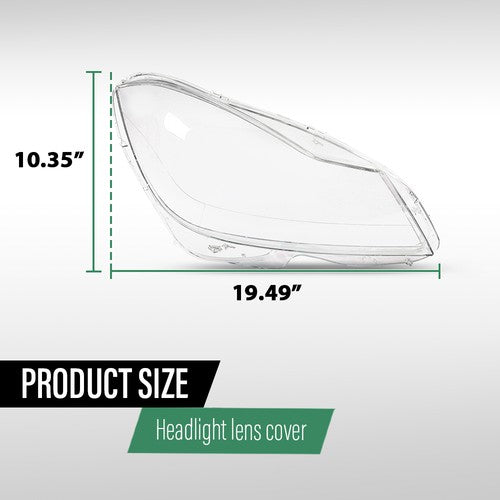 Solid Spare Fit For 11-15 Mercedes-Benz C Class W204 Headlight Replacement Lens Right Side