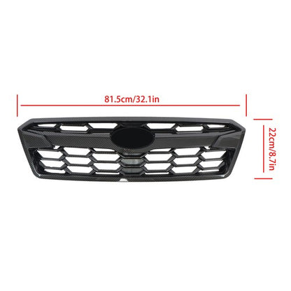 Solid Spare Front Bumper Grille For Subaru Crosstrek 2018 19 20 Plastic Black Carbon Fiber