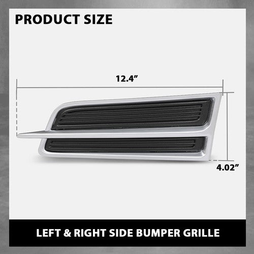 Solid Spare Fit For 2013-2015 Cadillac XTS Front Bumper Insert Fog Light Cover Left+Right