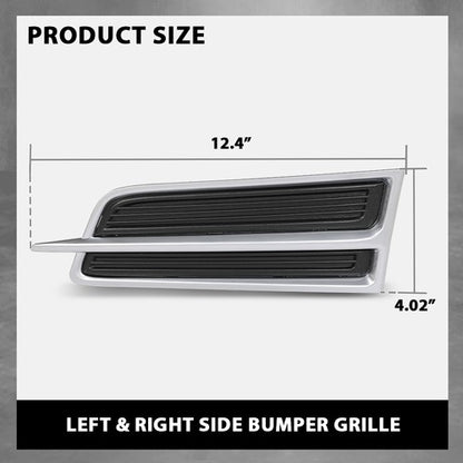 Solid Spare Fit For 2013-2015 Cadillac XTS Front Bumper Insert Fog Light Cover Left+Right