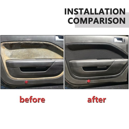 Solid Spare 2pcs Front Door Panel Black Insert Hard Cover Kit Fit For 05-09 Ford Mustang