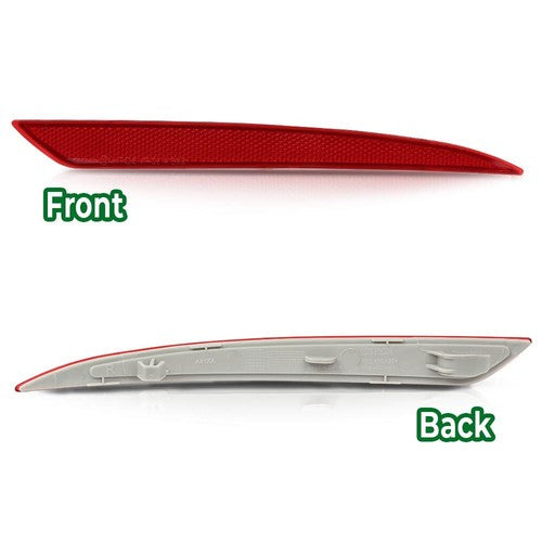 Solid Spare Rear Bumper Reflector Light Left+Right Side Red Fit For 2013-2018 Ford Fusion