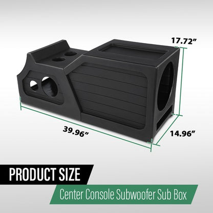 Solid Spare 12" Center Console Subwoofer Box Fit For 2007-2013 Chevy Silverado GMC Sierra