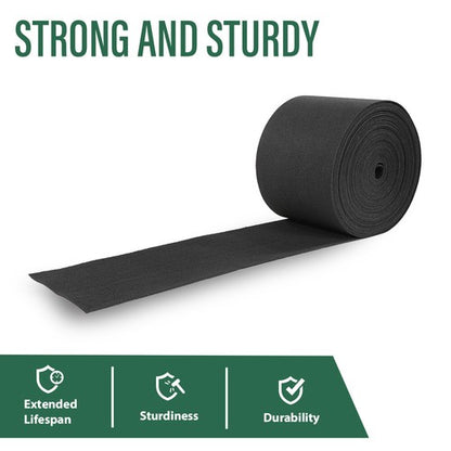 Solid Spare 12" x 100' Ribbed Bunk Carpet / Marine Boat Trailer Runners / Outdoor - Black