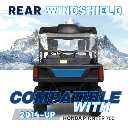Solid Spare Clear Rear Windshield / Rear Window For 2014-Up 15 16 Honda Pioneer 700 UTV