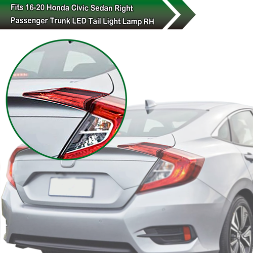 Solid Spare Fit For 2016-2020 Honda Civic Rear Inner Tail Light Brake Lamp Right Side