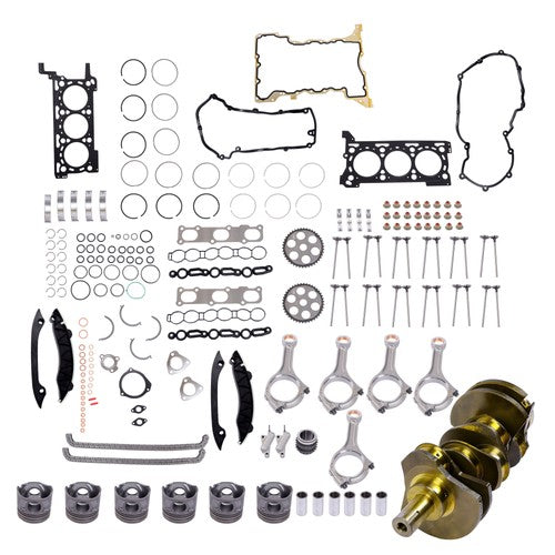 Solid Spare Engine Overhaul Rebuild Kit Crankshaft Rods Timing 68147229AA For Jeep Ram 1500