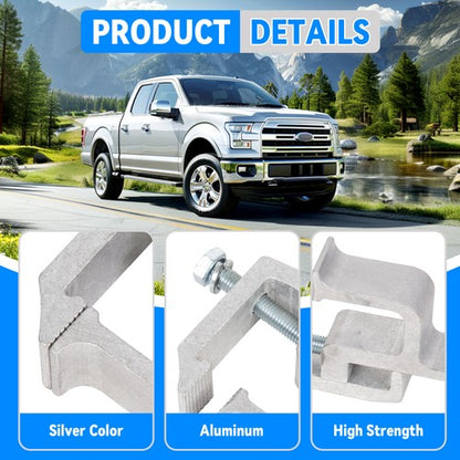 Solid Spare 4 PCS Truck Cap Topper Camper Shell Mounting Clamps Heavy Duty Aluminum