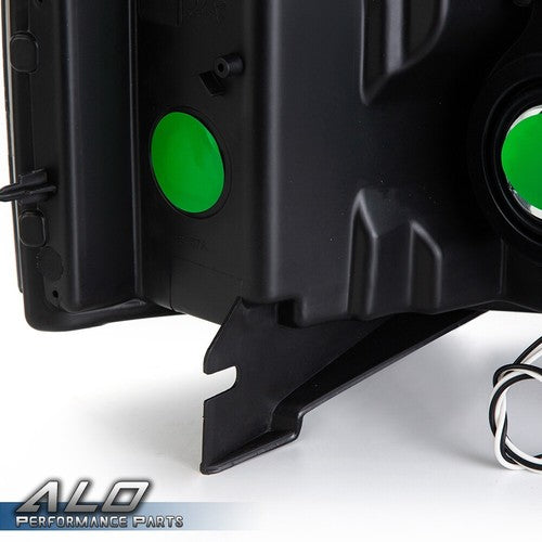 Solid Spare LED DRL Headlights Amber Black Fit For 2007-2014 Chevy Silverado 1500 2500 3500