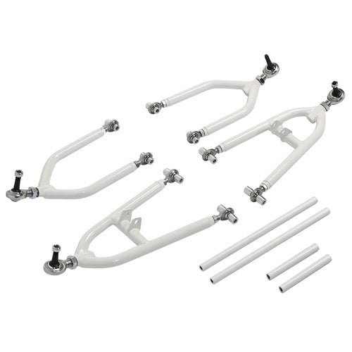Solid Spare Front Control A-Arms +2+1 For Yamaha Banshee 350 YFZ 350 1987-2006 White+Silvery