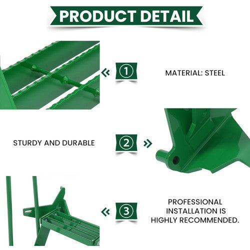 Solid Spare LH Stair Step Extension Kit For John Deere 3010 3020 4010 2WD Utility Tractor