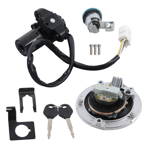 Solid Spare Ignition Switch Fuel Gas Cap Lock Set For Kawasaki Ninja 1000 ZX6R ZX10R Z1000SX