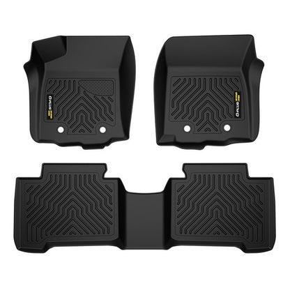 Solid Spare Fit For 2018-2023 Toyota Tacoma Double Cab All Weather TPE Floor Mats Liners
