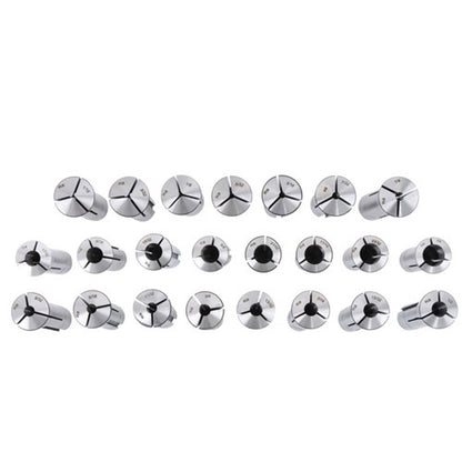 Solid Spare R8 Collet Set 1/16" to 3/4" 23 Pc for Bridgeport with R8 Collet Rack - 48 slot