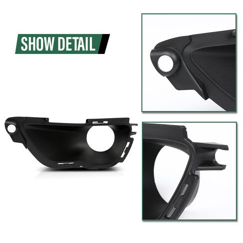 Solid Spare Bumper Fog Light Bezel Lamp Trim Left Side Fit For 16-22 Jeep Grand Cherokee