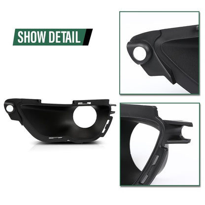 Solid Spare Bumper Fog Light Bezel Lamp Trim Left Side Fit For 16-22 Jeep Grand Cherokee