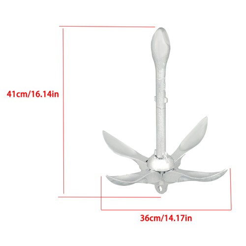 Solid Spare For PWC Canoe Jet Ski 1 × New Marine Kayak Folding Anchor Kit 7.05Lb White