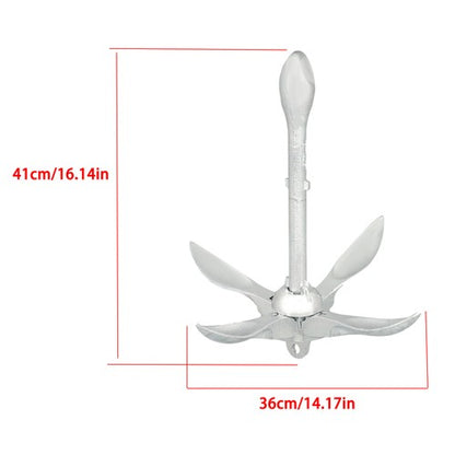 Solid Spare For PWC Canoe Jet Ski 1 × New Marine Kayak Folding Anchor Kit 7.05Lb White