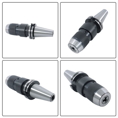 Solid Spare 4pcs CAT40 Collet Chuck CNC Keyless Drill Chuck 1/2'' for HAAS CAT40 APU13