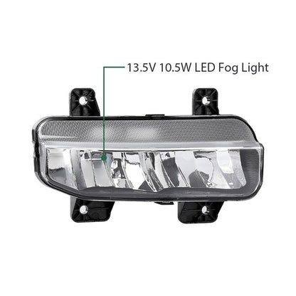 Solid Spare Fit For 2019-2023 Ram 1500 LED Fog Lights Driving Lamps w/ Switch Left+Right