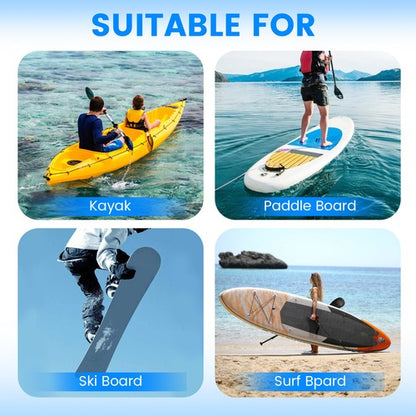 Solid Spare 2 Pairs Kayak Roof Rack Carrier Boat Ski Surf Roof Mount Car Cross J-Bar Rack