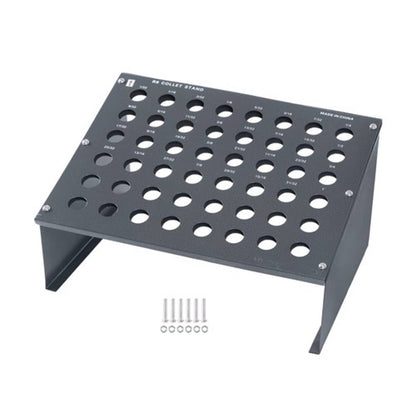 Solid Spare Heavy Duty R8 Collet Organizer - 48 Hole Rack for 0.98" Shank Tools