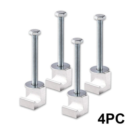 Solid Spare 4pcs Aluminum Fit For Truck Tool Box J-Hook Mounting Clamps Tiedown Bolts Studs