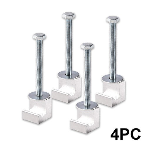 Solid Spare 4pcs Aluminum Fit For Truck Tool Box J-Hook Mounting Clamps Tiedown Bolts Studs