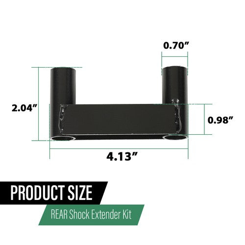 Solid Spare Rear Shock Extender Kit For 2-4" Lift Fit For 2007-2018 Jeep Wrangler JK JKU